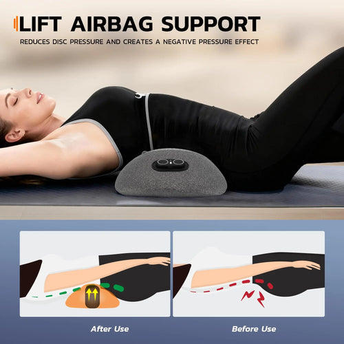 3-in-1 Heated Back Massager with Vibration & Traction