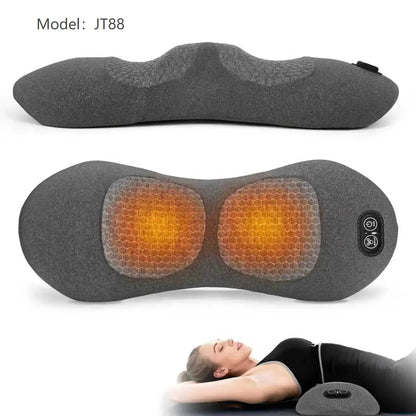 3-in-1 Heated Back Massager with Vibration & Traction